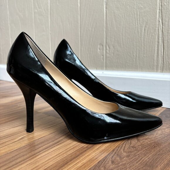 Banana Republic Shoes - Banana Republic Patent Leather Essential Black Pumps Heels Career Office Work
